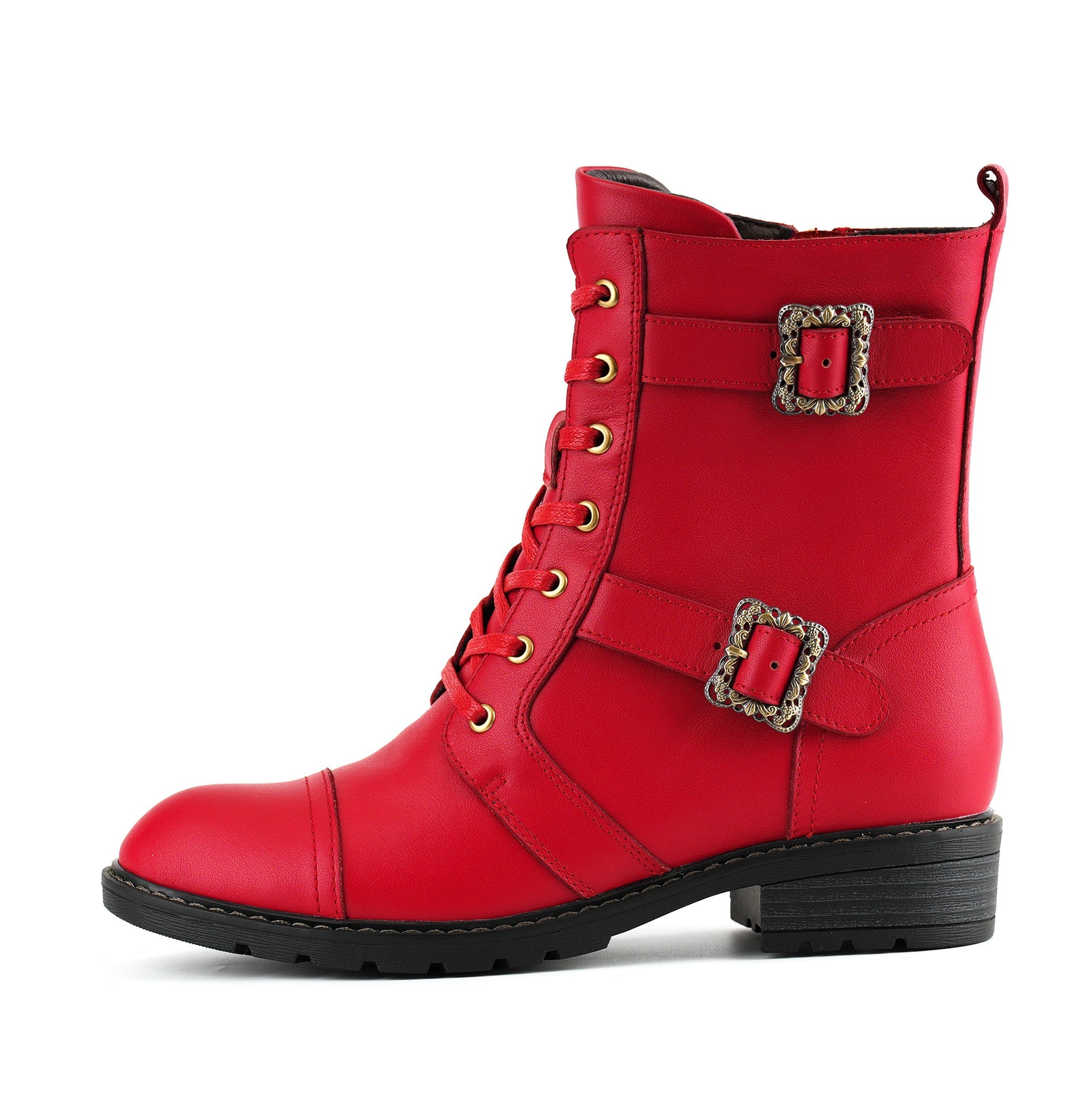 Orlena™ | Floral Lace-Up Ankle Boot