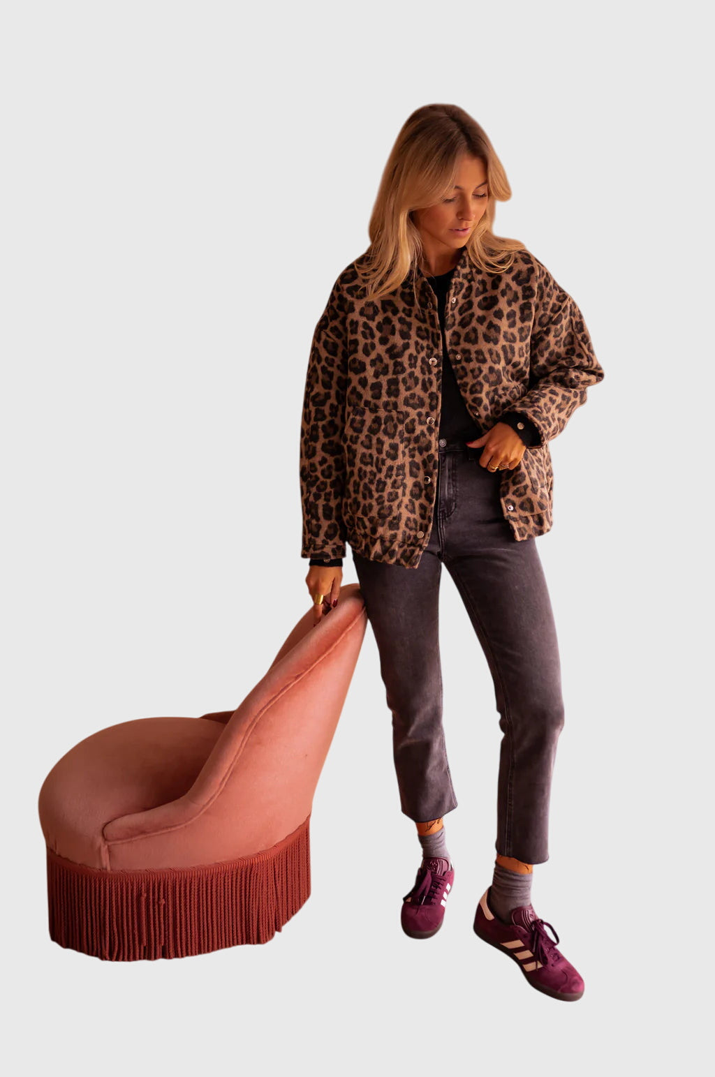 Stylish Leopard Print Jacket