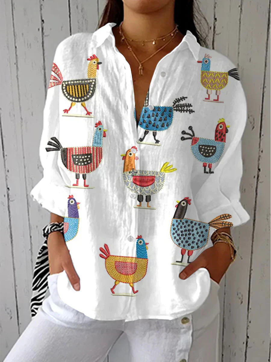 Rosemary™ | Floral Print Button-Up Blouse