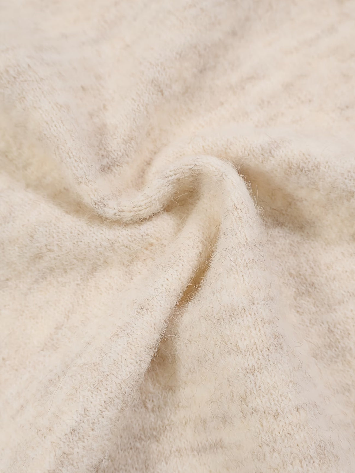 Rosalie™ | Cream Ribbed Knit Button-Tab Cardigan