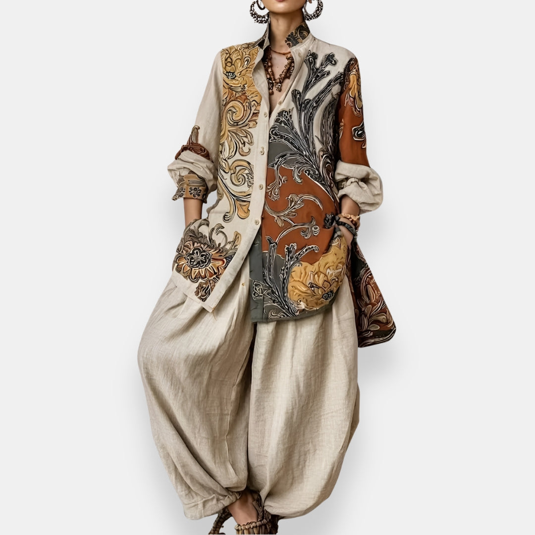Hyacinth™ | Printed Shirt Set