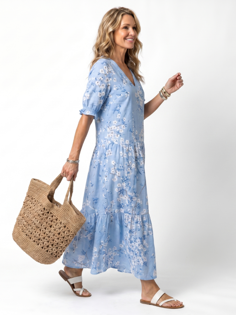 Ianthe™ | Floral Print Tiered Maxi Dress