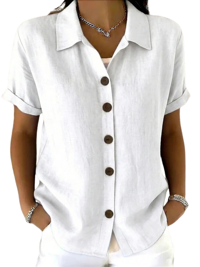 Tilda™ | Relaxed Short Sleeve Button-Front Shirt