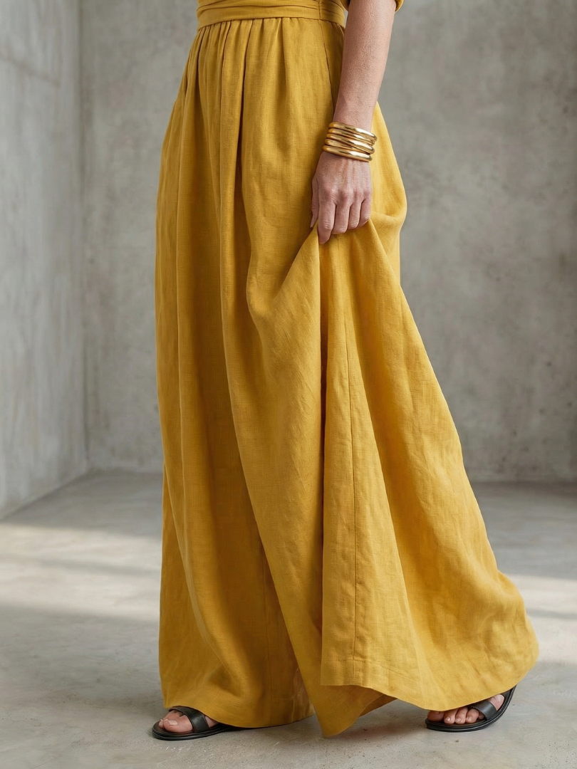Birelle™ | Cross Front Wide Leg Jumpsuit