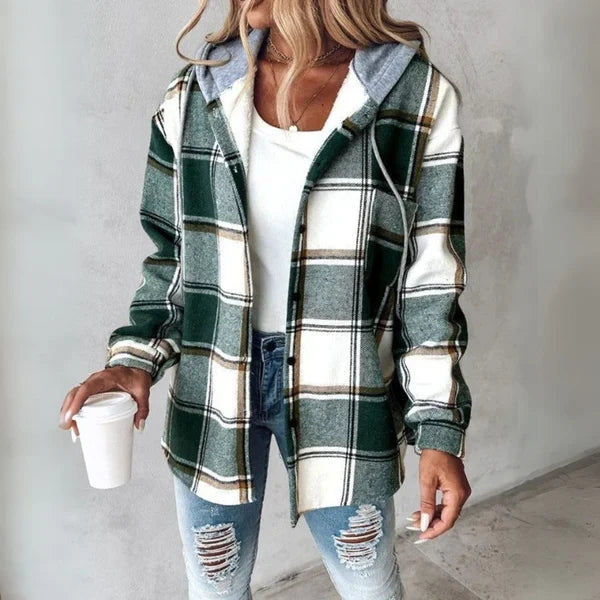 Glenrae™ | Hooded Plaid Shacket