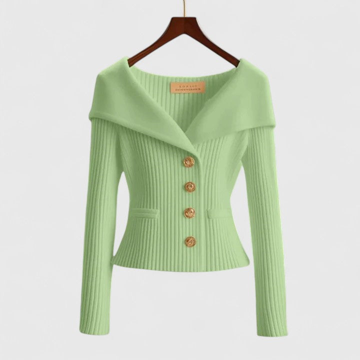 Annika™ | Off-Shoulder Button-Front Cardigan