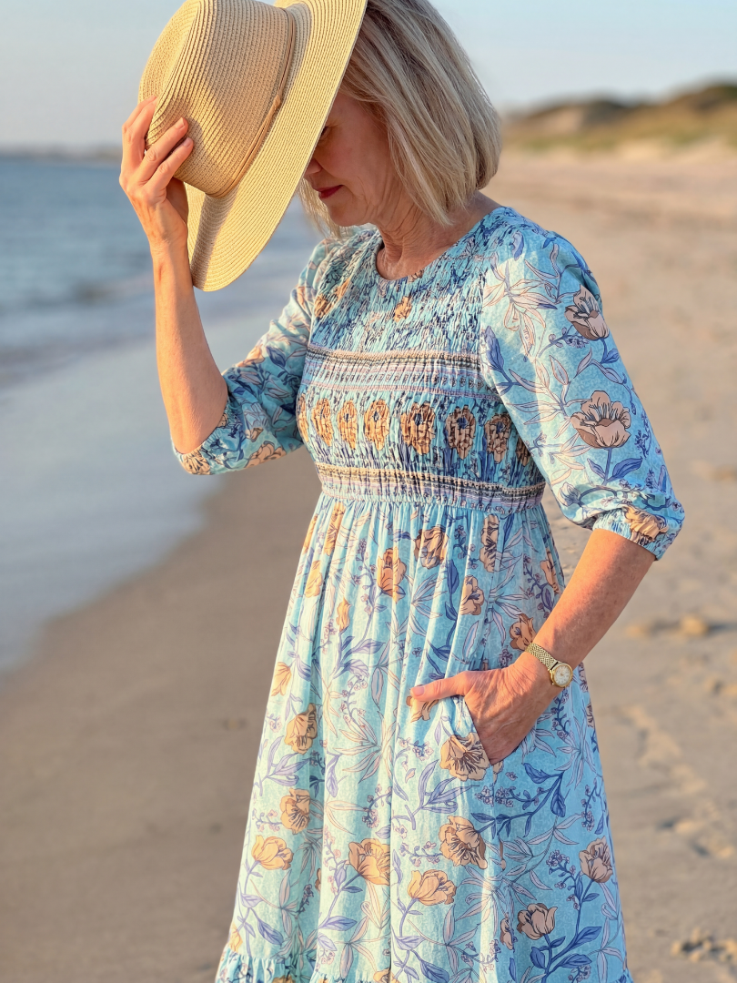 Sandelle™ | Floral Gather Midi Dress