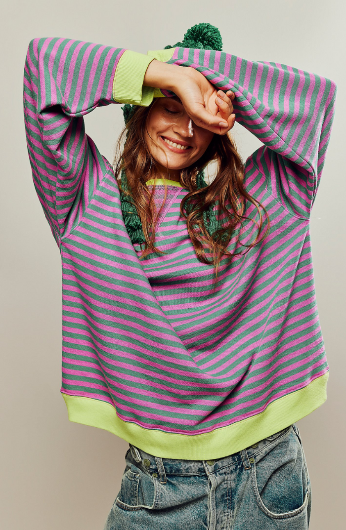 Frandelle™ | Striped Oversized Pullover