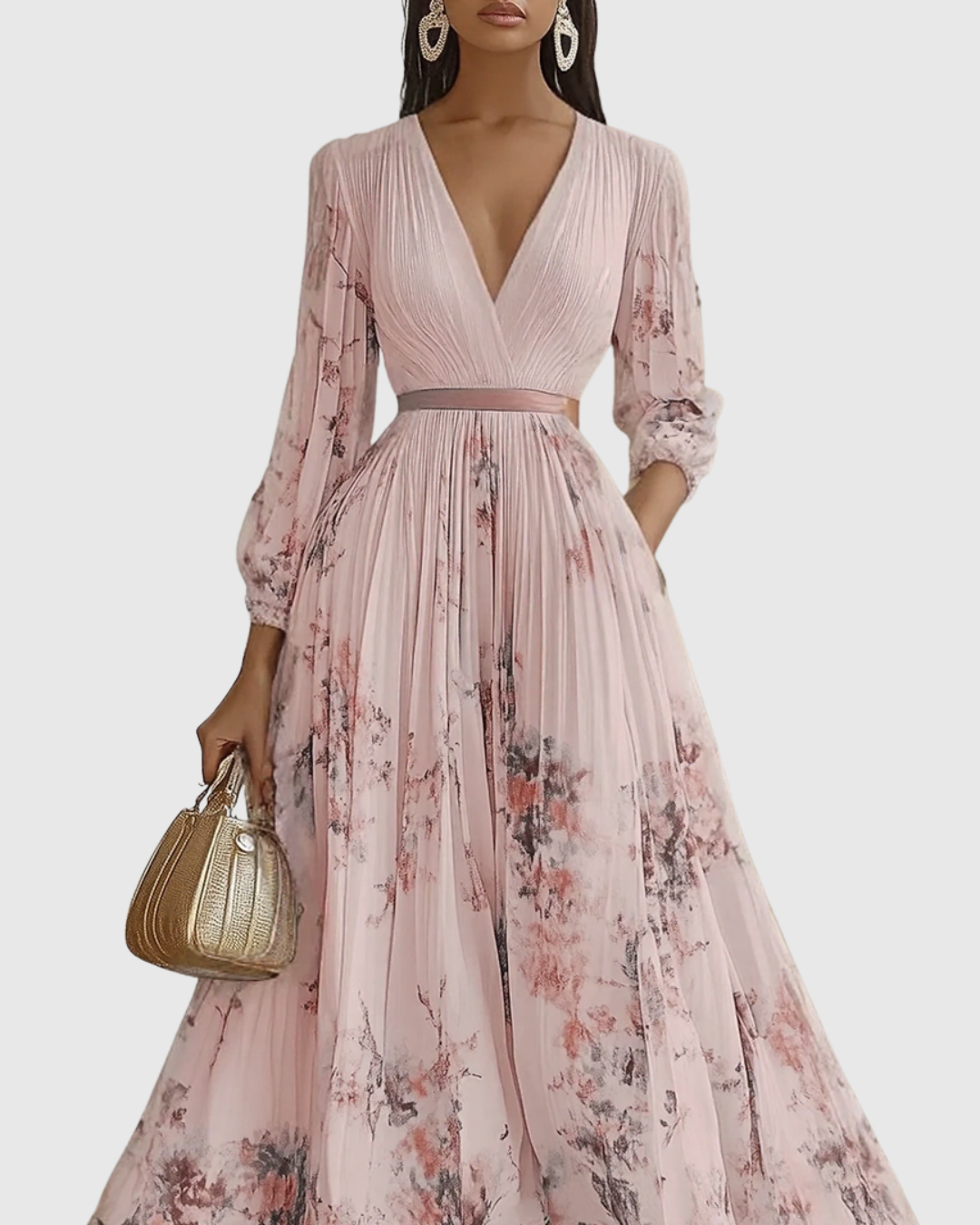 Celestine™ | Elegant Pleated Maxi Dress