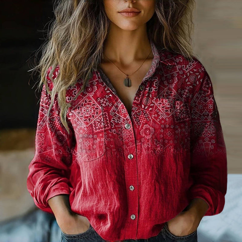 Rosette™ | Bohemian Pattern Vintage Blouse