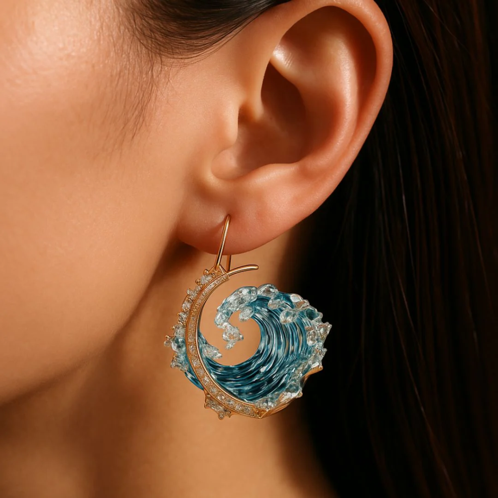 Adrielle™ | Ocean Wave Gold Earrings