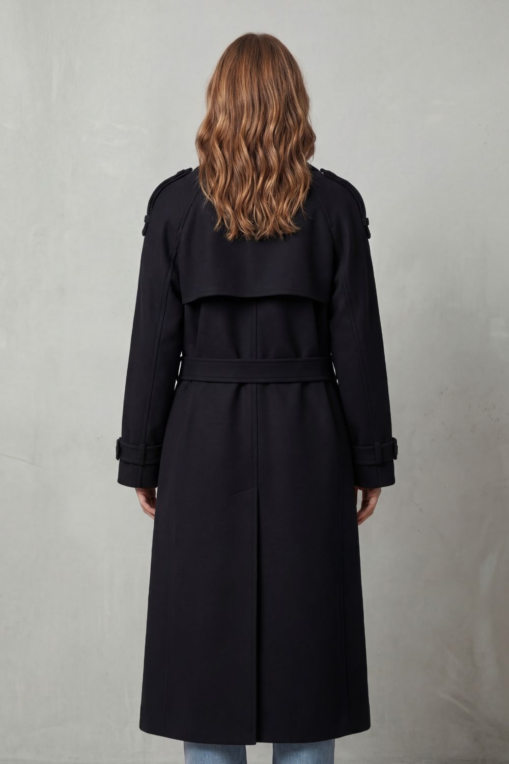 Women's Oversized Silhouette Wool Trench Coat