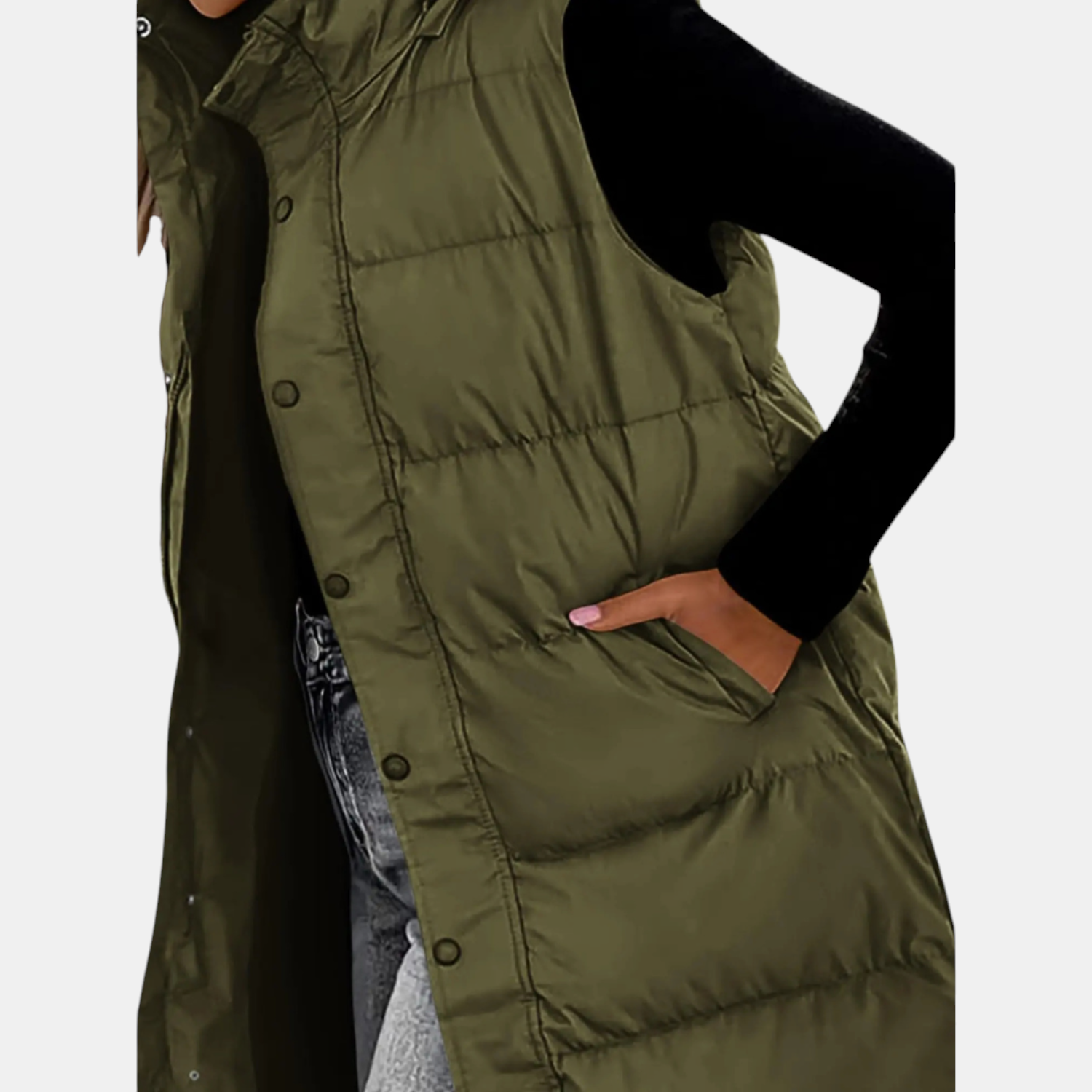 Eloise™ | Quilted Hooded Maxi Vest