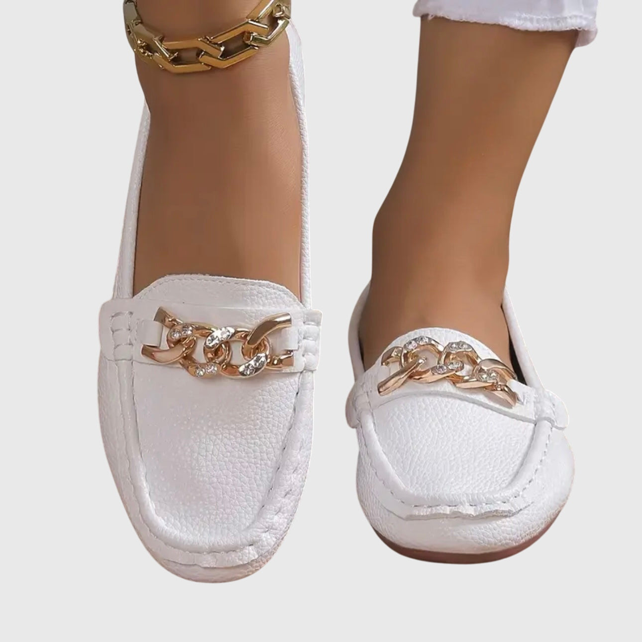 Katarina™ | Chain-Embellished Loafer Flats