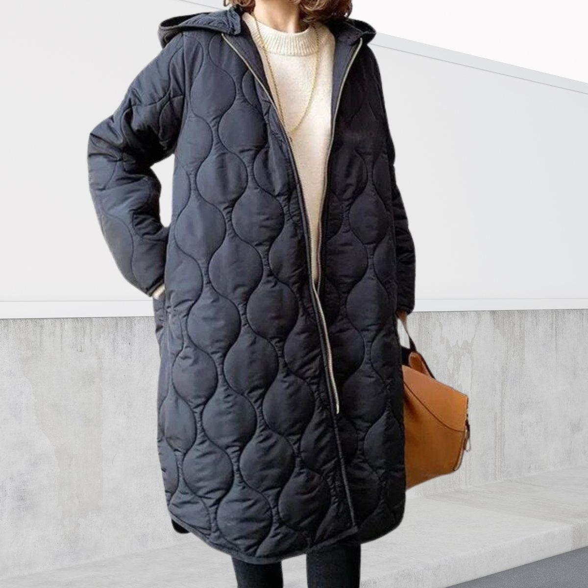 Women's Oversized Hooded Parka with Unique Accents