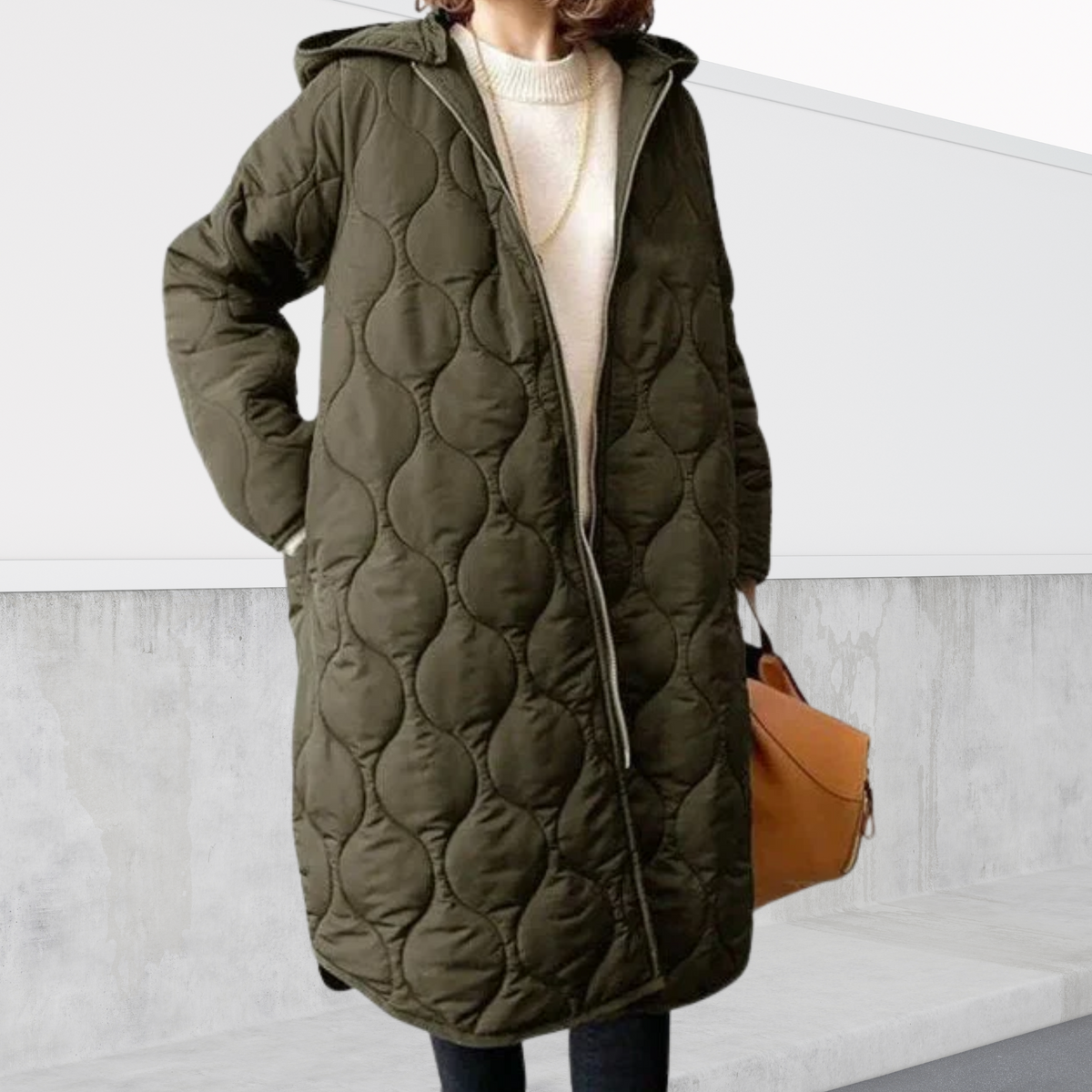 Women's Oversized Hooded Parka with Unique Accents