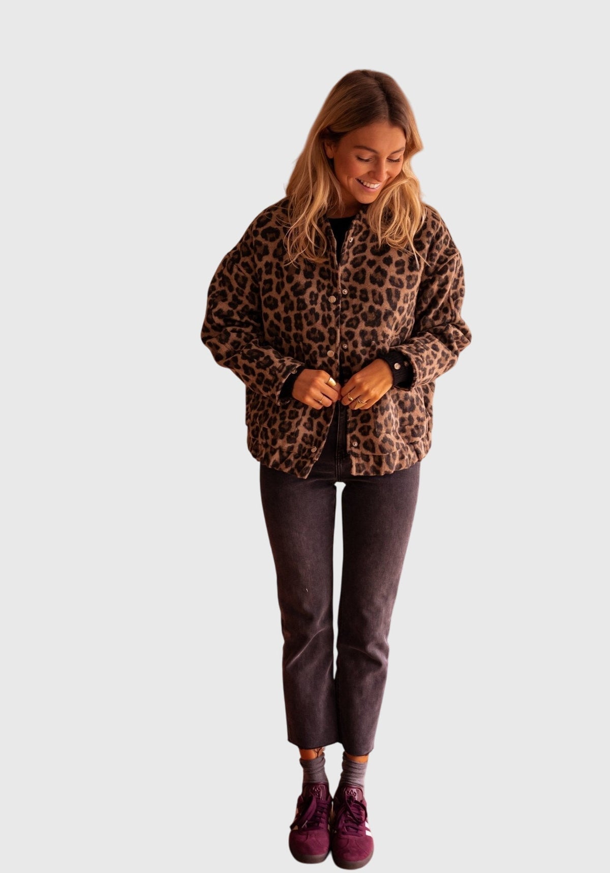 Stylish Leopard Print Jacket