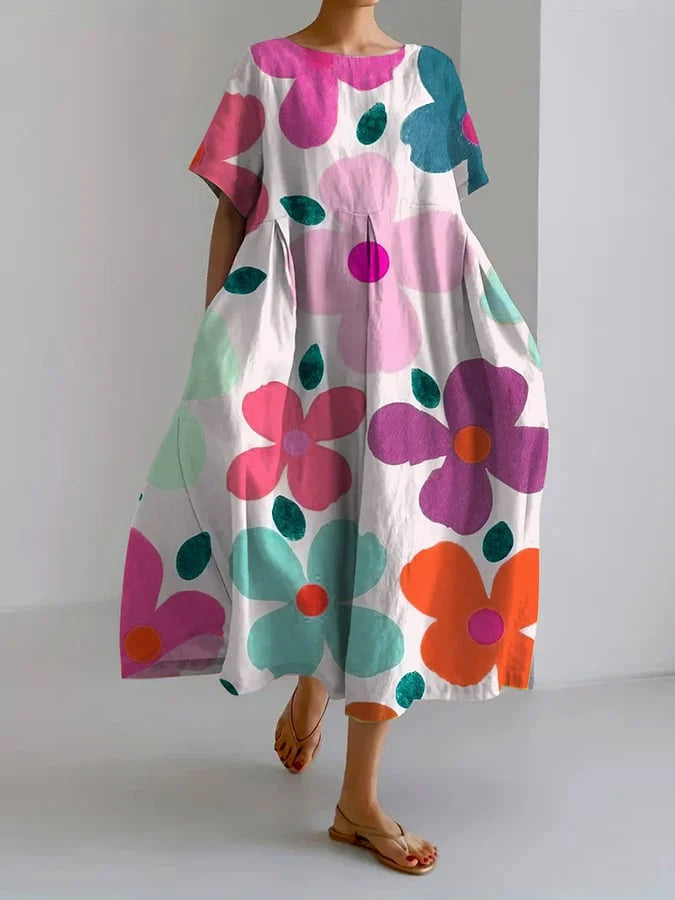 Gardenia™ | Colorful and Comfortable Midi Dress
