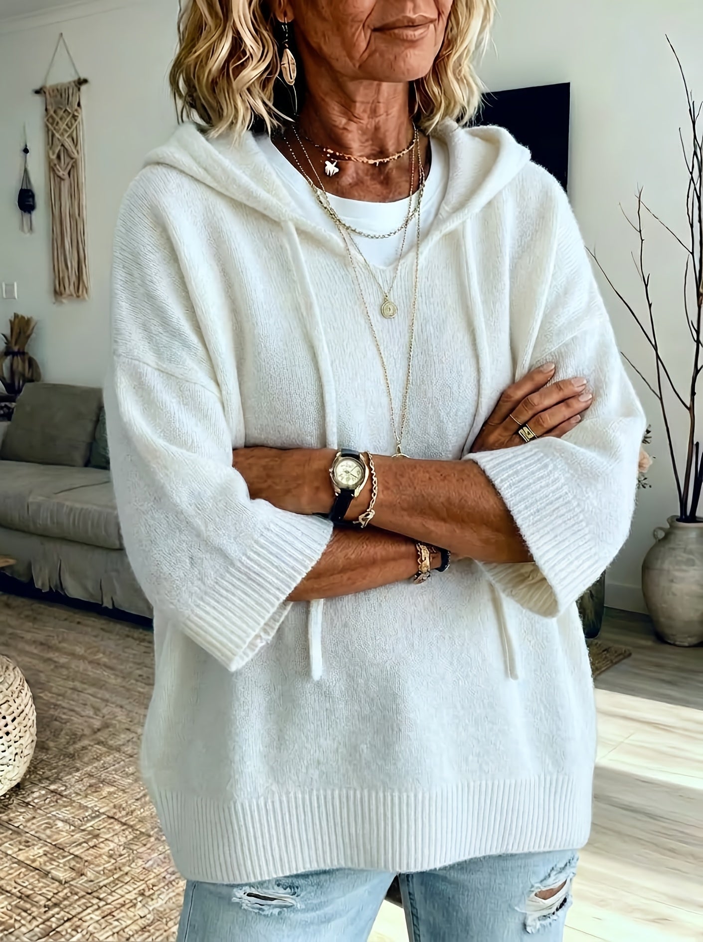Sutton™ | Hooded Poncho Sweater