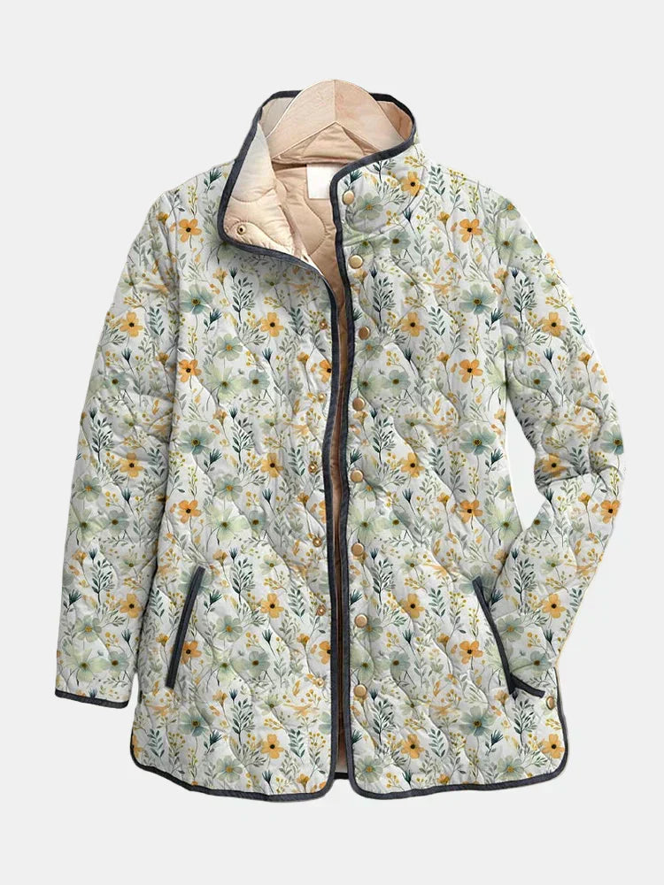 Elowynn™ | Floral-Printed Quilted Jacket