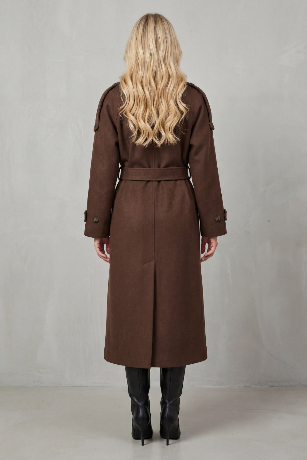 Women's Oversized Structure Wool Trench Coat