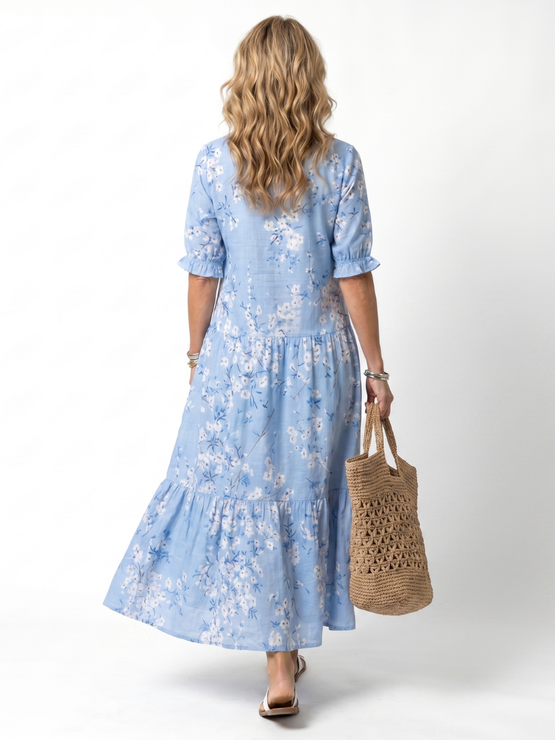Ianthe™ | Floral Print Tiered Maxi Dress