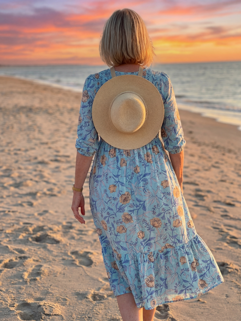 Sandelle™ | Floral Gather Midi Dress