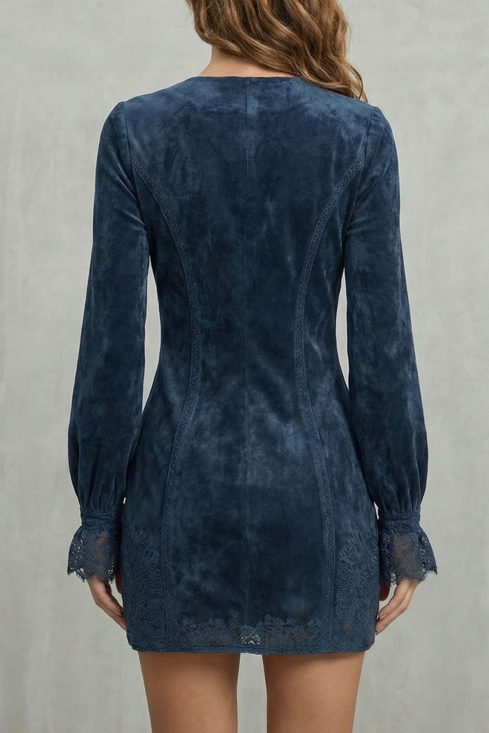 Holvaine™ | Embroidered Detail Zip-Front Mini Dress