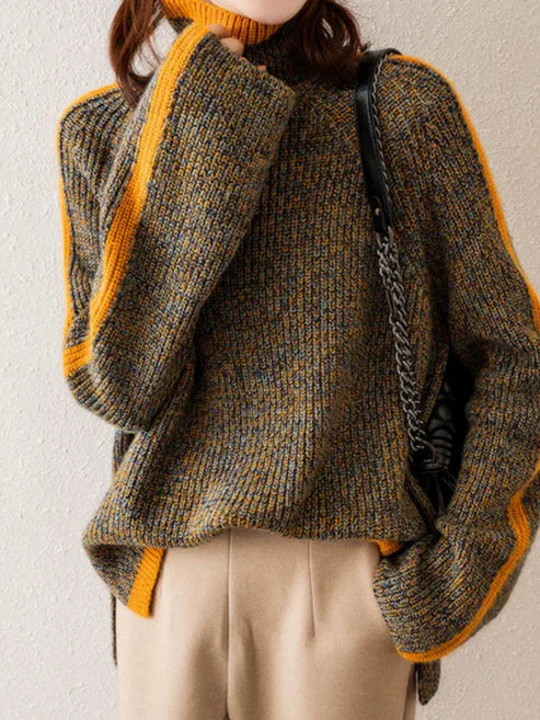 Eloise™ | Cozy Stripe Turtleneck Sweater