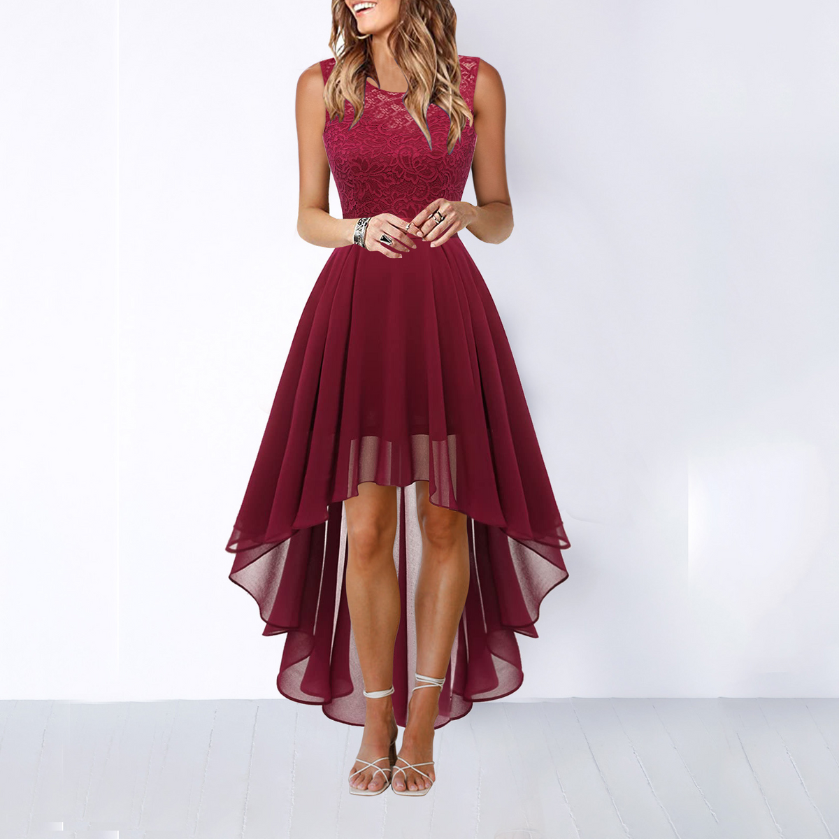 Women’s Wedding Guest High-Low Elegant Dress