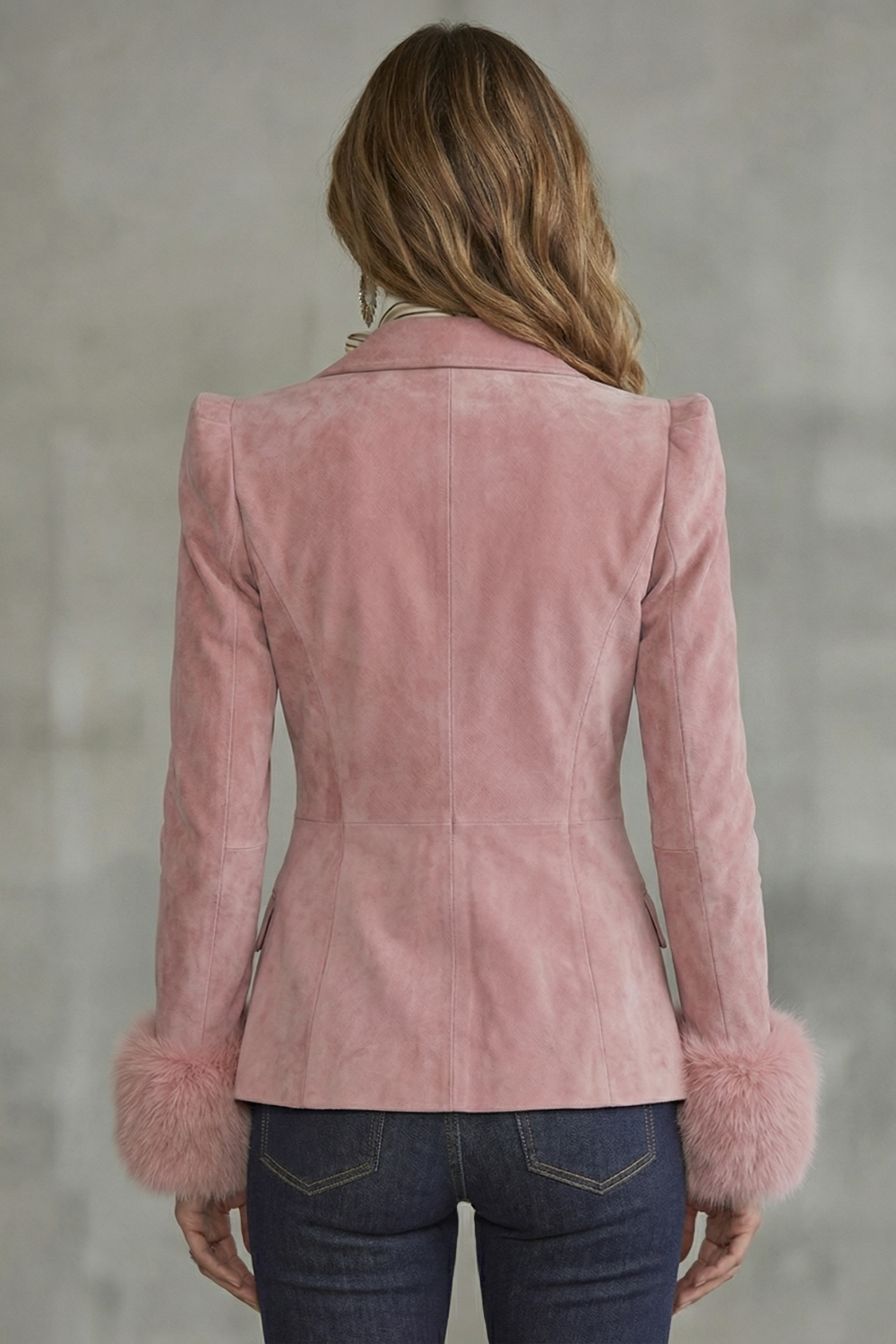 Women's Tailored Slim Fit Elegance Suede Blazer