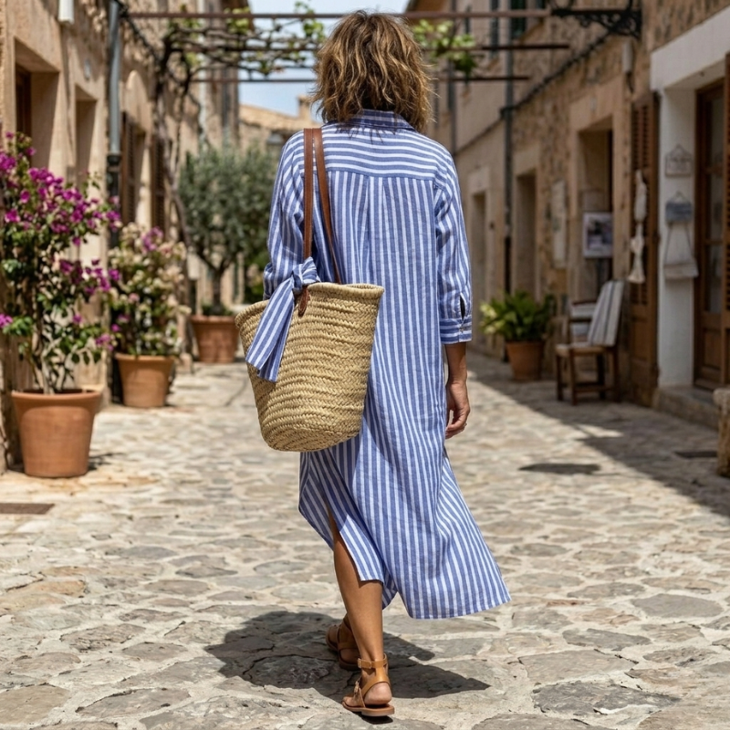 Dahlia™ | Striped Shirt Dress