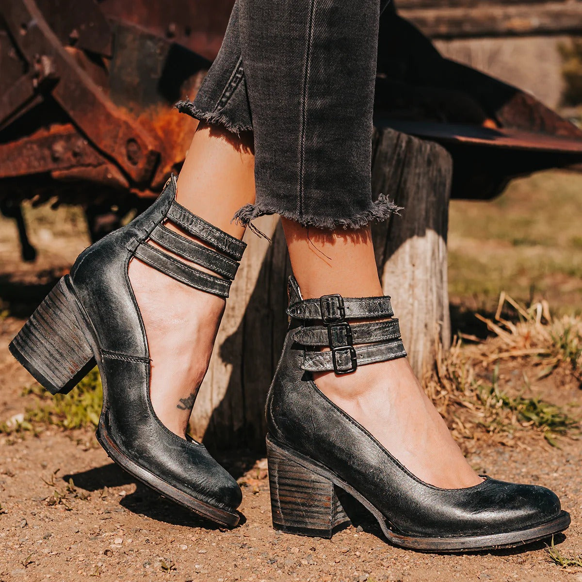 Vexara™ | Buckle Strap Block Heel