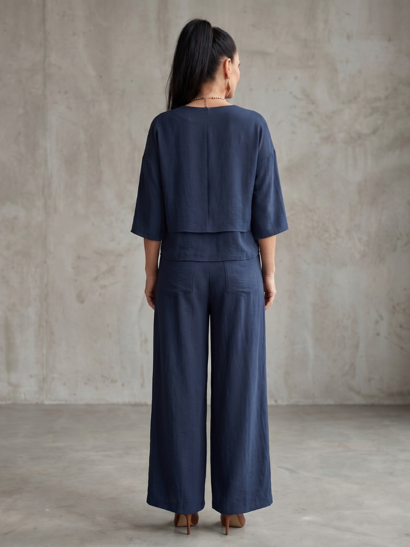 Greta™ | Layered Top Wide Leg Set