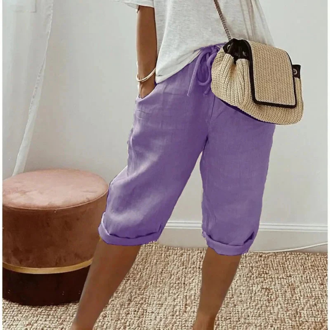 Annette™ | Drawstring Capri Shorts