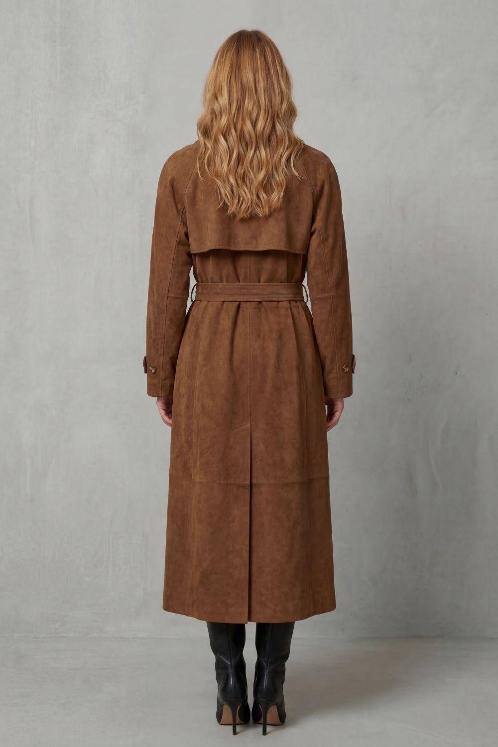 Women's Suede Elegance Trench Coat