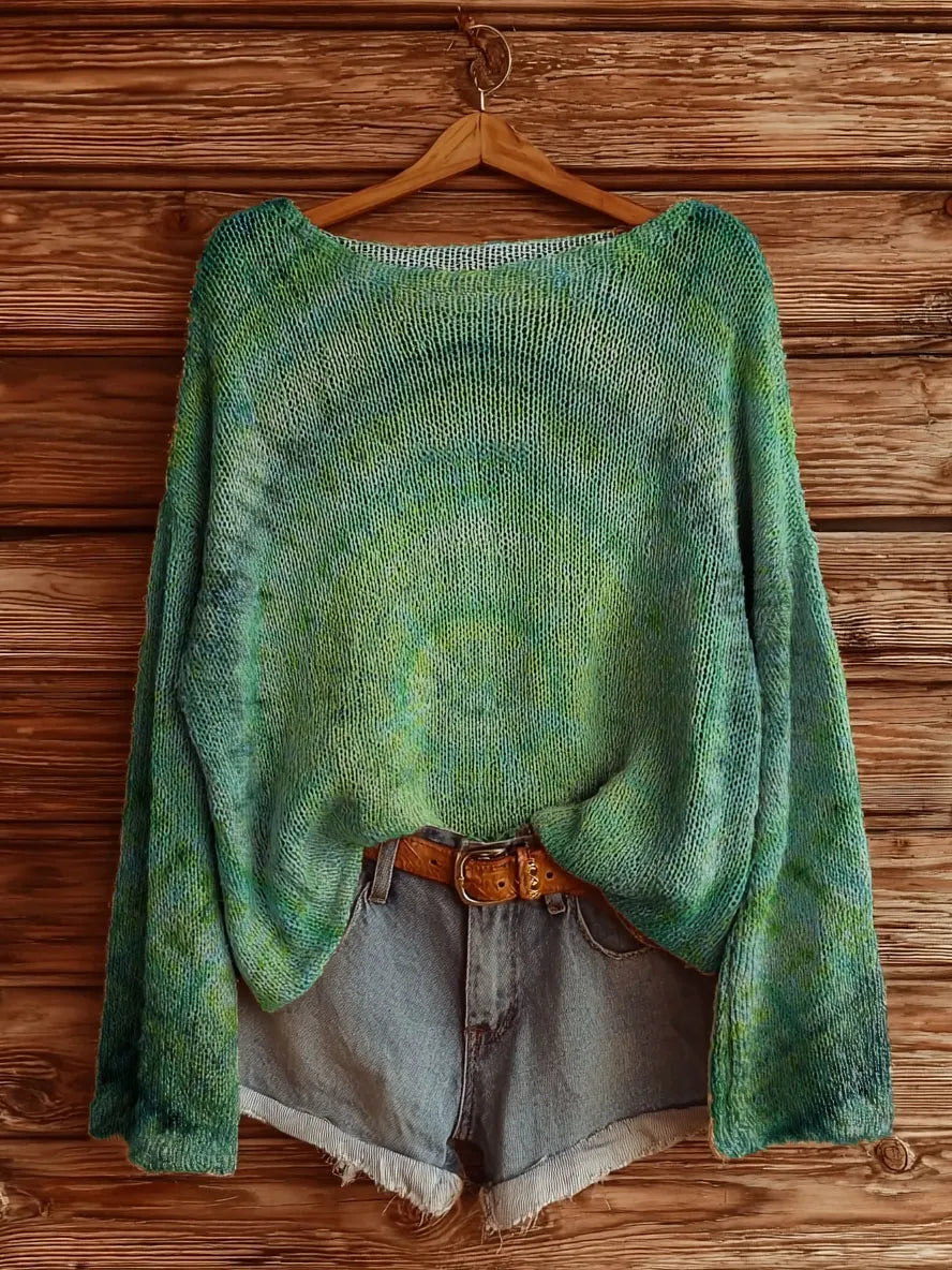 Jessamyn™ | Tie-Dye Kaleidoscope Tattoo Print Sweater