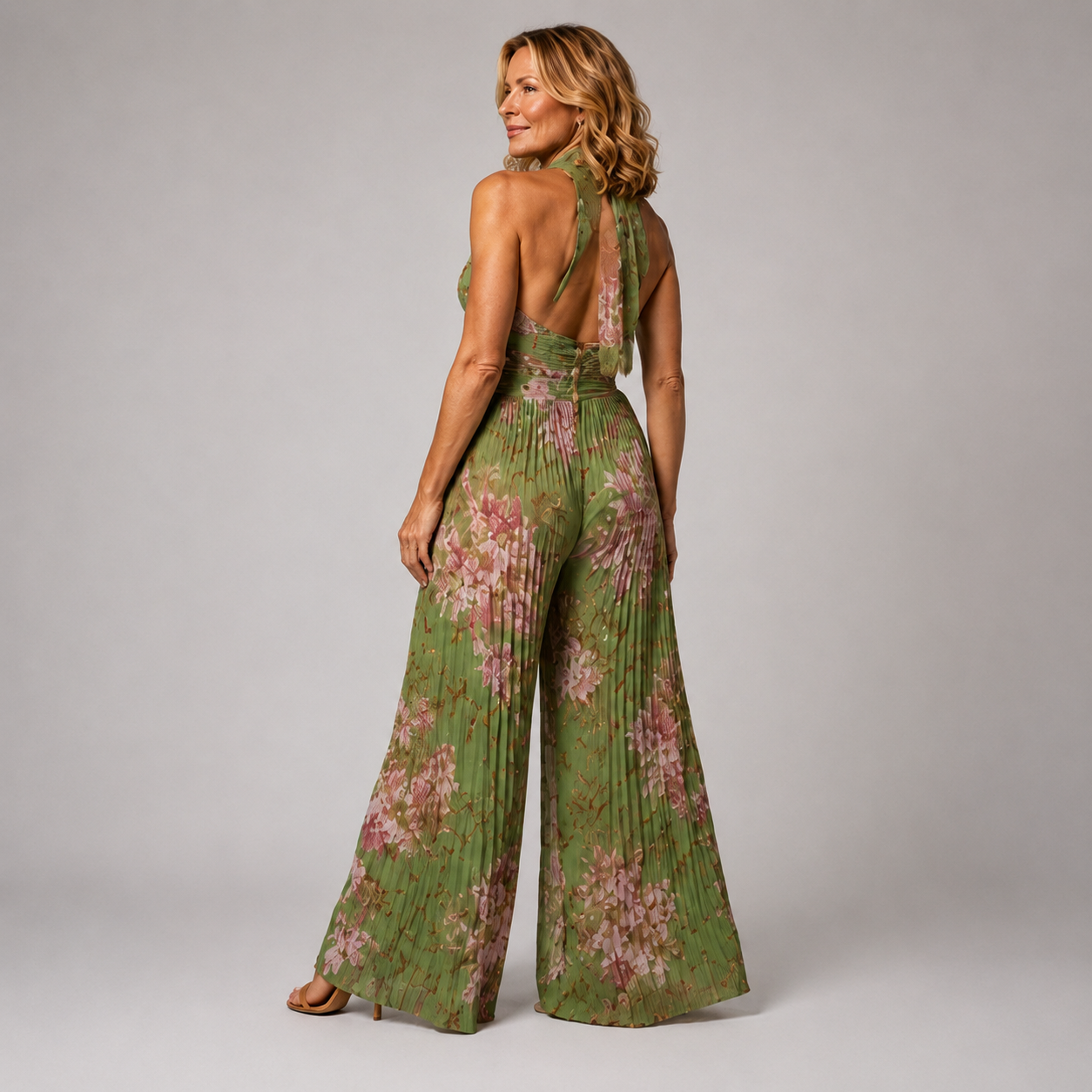 Dahlia™ | Floral Halter Wide-Leg Jumpsuit