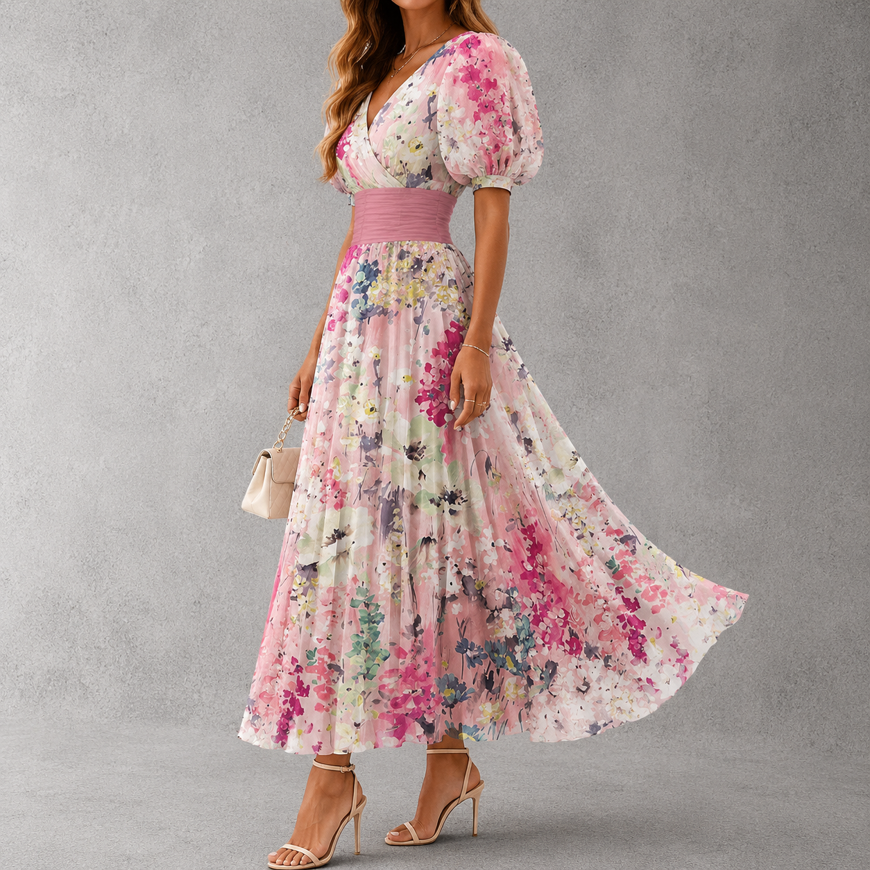 Wilhelmina™ | Floral Maxi Dress