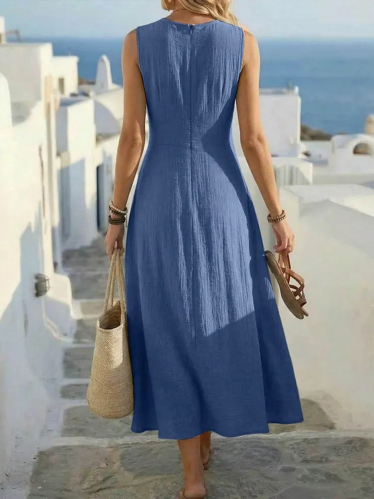 Romilly™ | Sleeveless Boho A-Line Dress