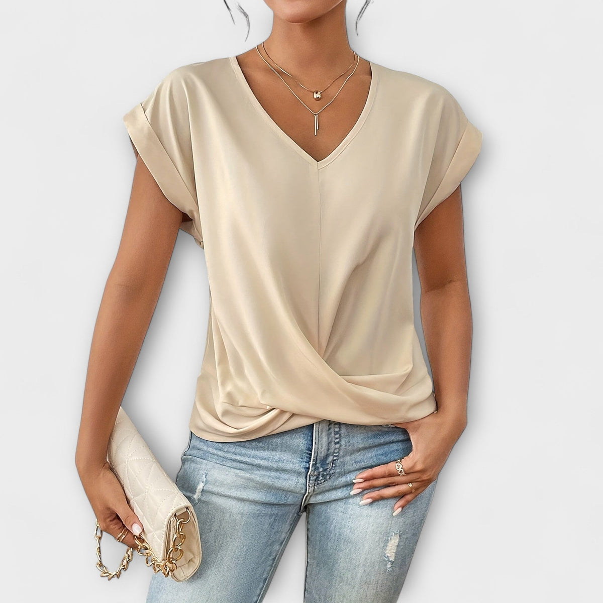 Elegant V-Neck Top