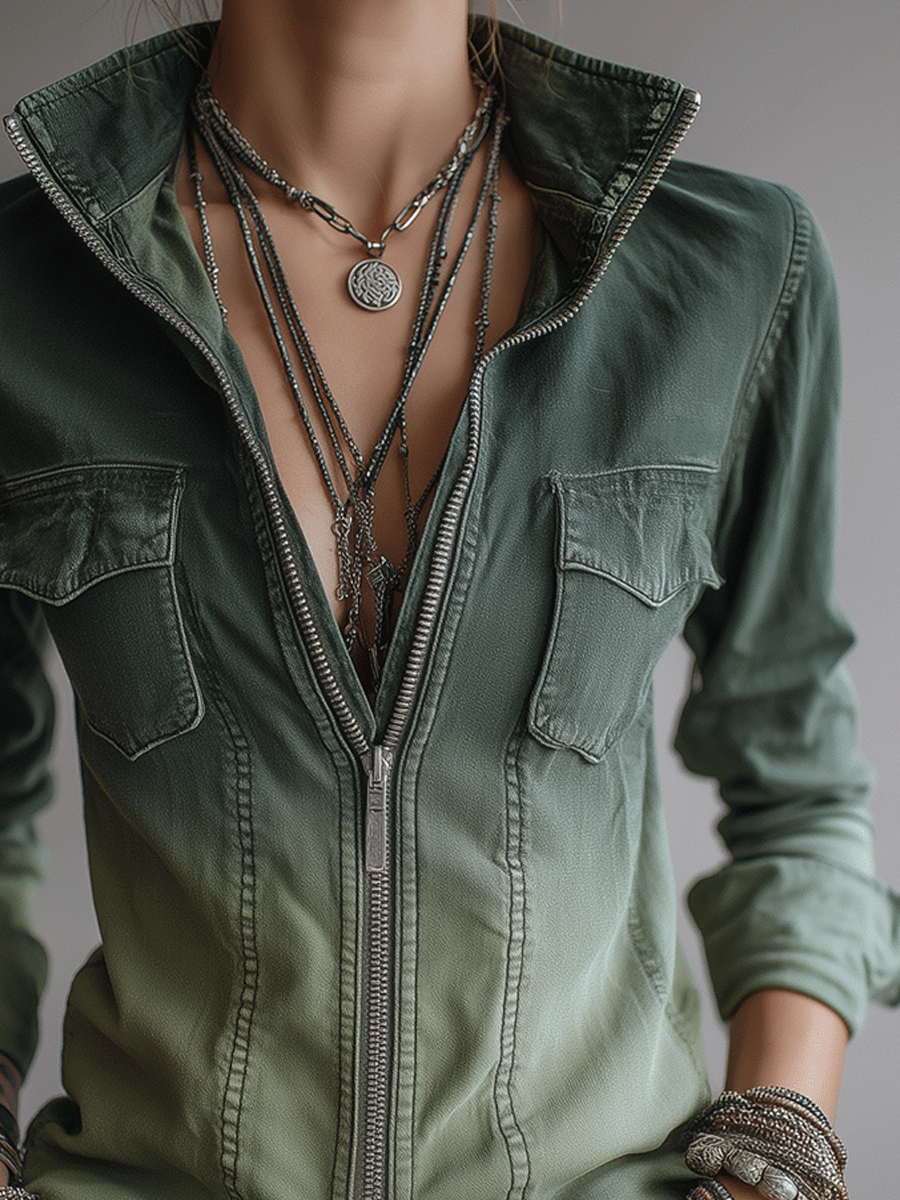 Bardana™ | Gradient Zip-Up Jacket