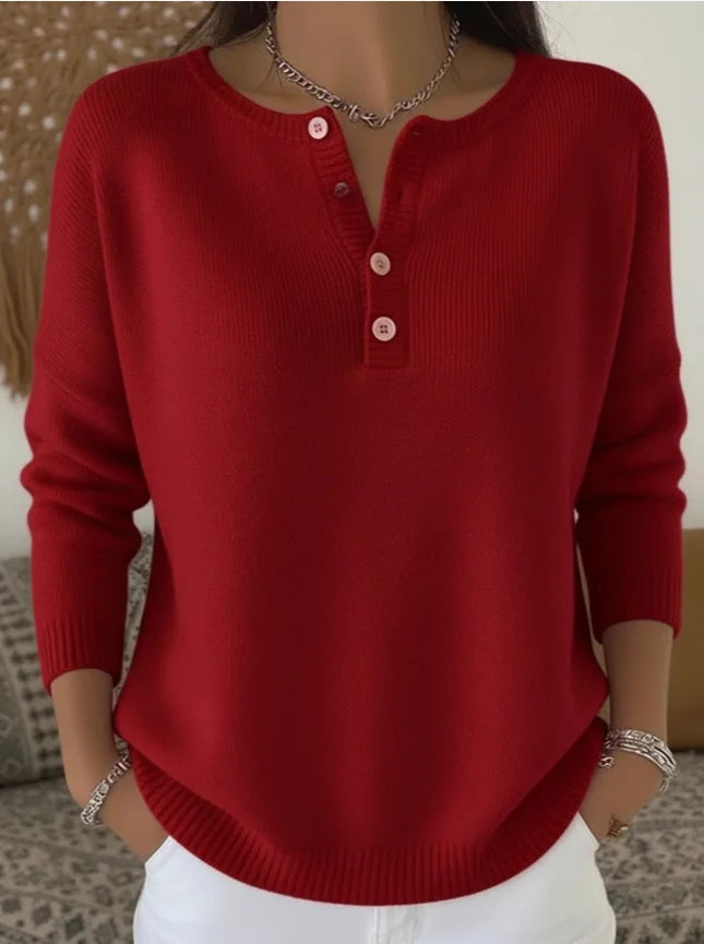 Skye | Button-up V-neck Sweater
