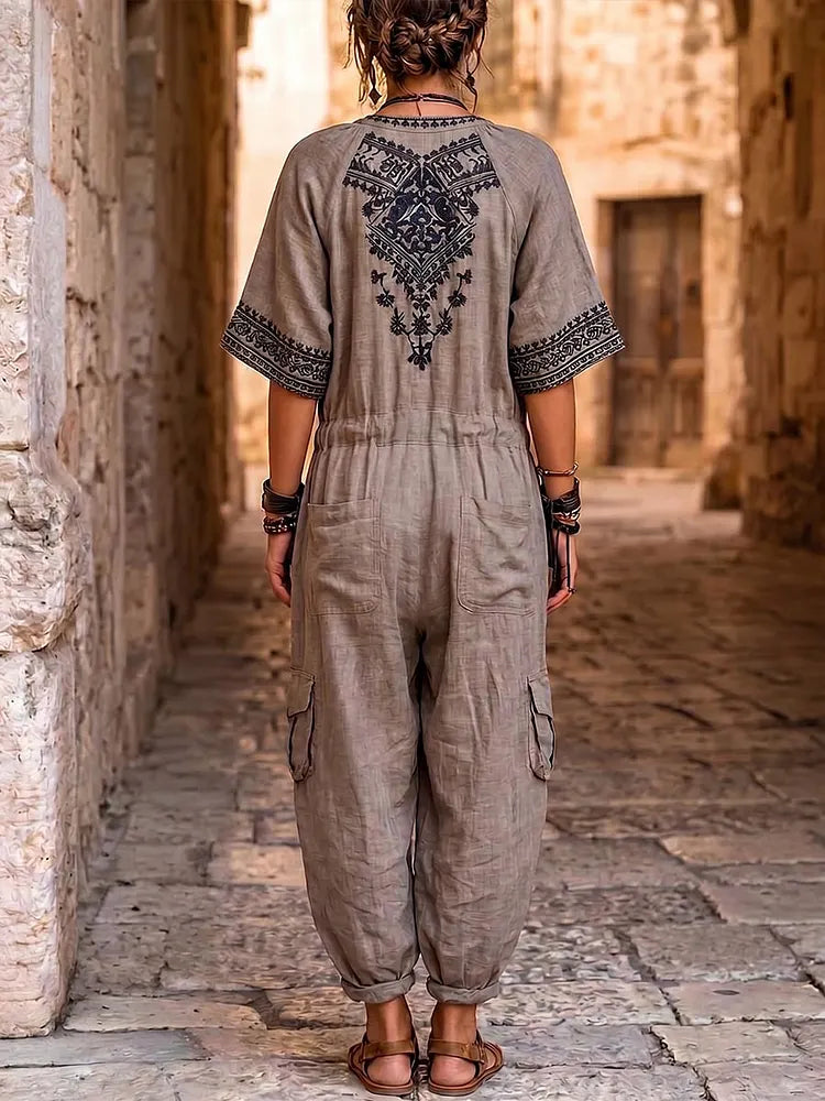Marlowe™ | Artisan Short-Sleeve Jumpsuit