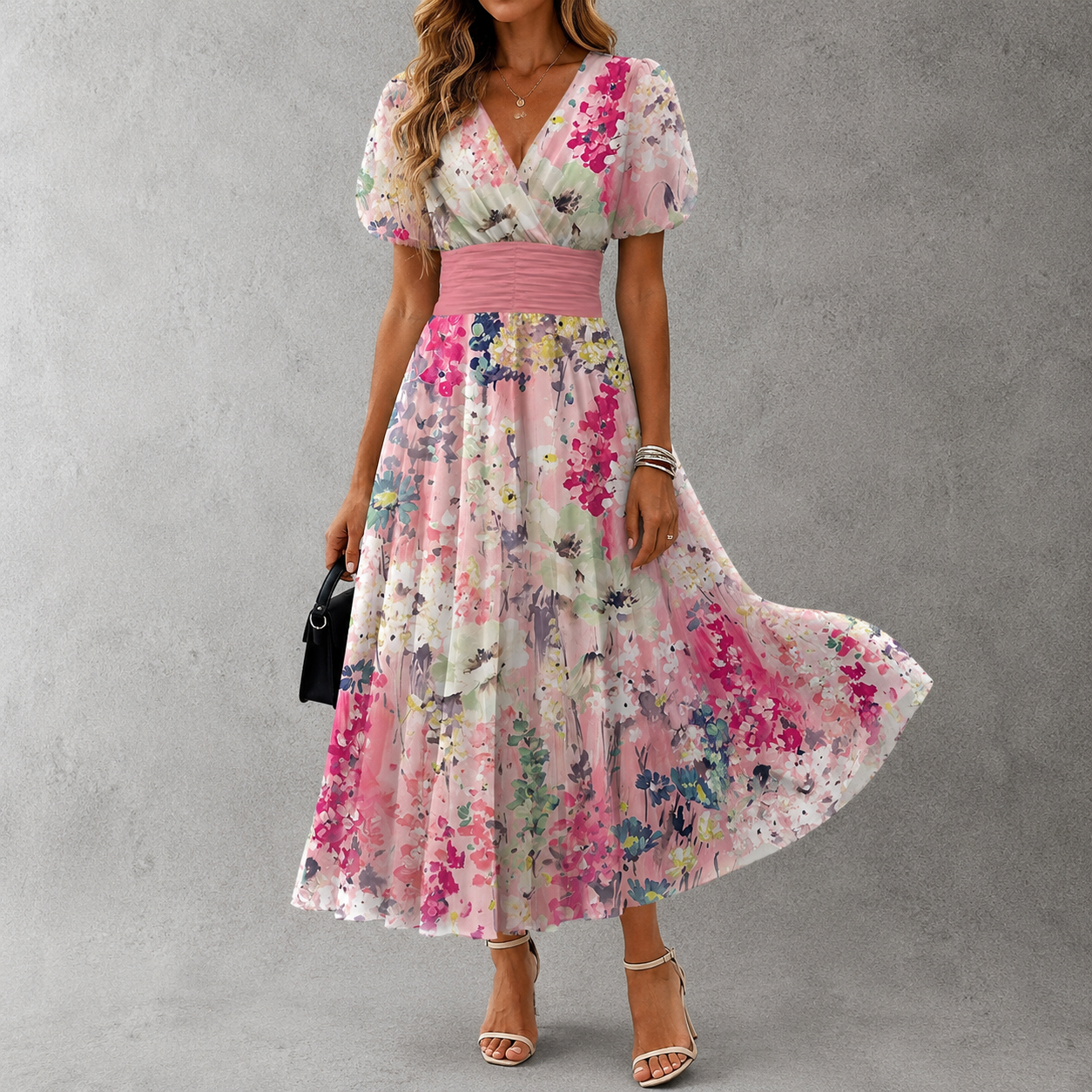 Wilhelmina™ | Floral Maxi Dress