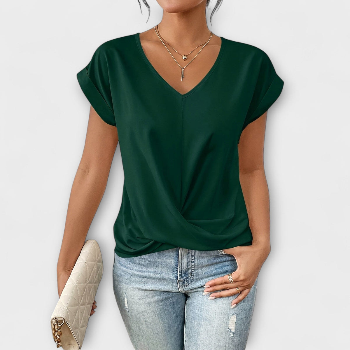 Elegant V-Neck Top
