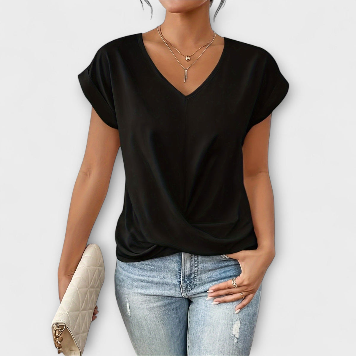 Elegant V-Neck Top