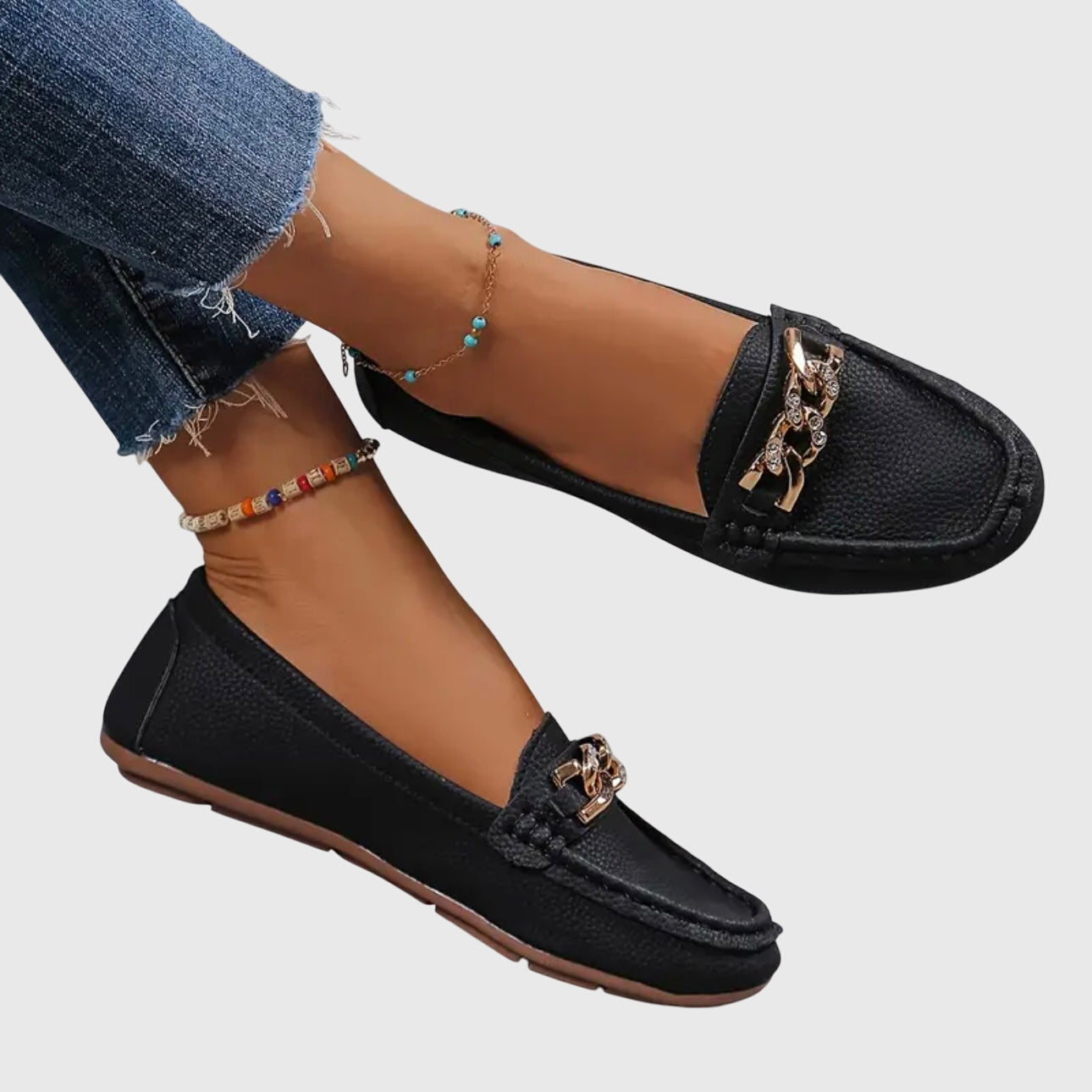 Katarina™ | Chain-Embellished Loafer Flats
