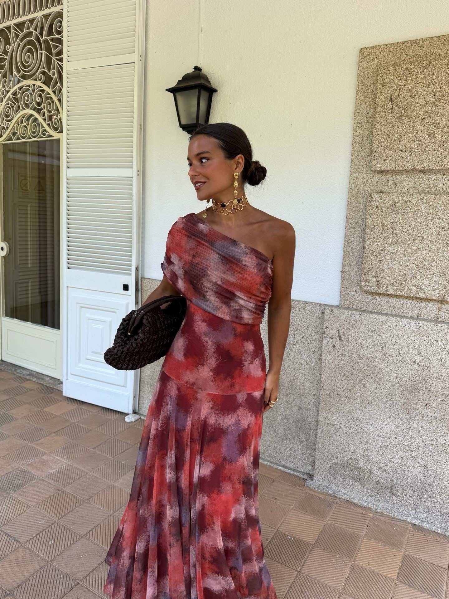 Palomara™ | Watercolor Off-Shoulder Long Dress