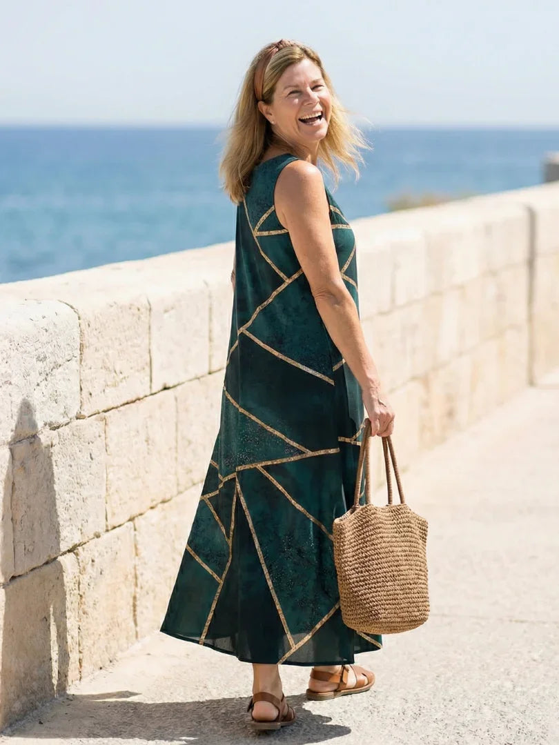 Amabel™ | Calm Tide Midi Dress